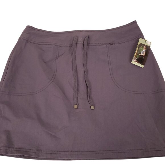 GreenTea Pants - Green Tea Womens Skort XXL Periscope Grey Athletic Skirt Stretch Tie Waist NWT